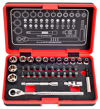 37Pcs 72T Super Lock Socket Wrench and Bit Set