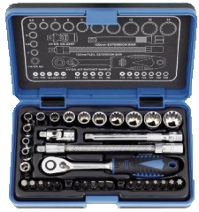 35Pcs 1/4Dr. 60T Spline Socket Wrench & Bit Set