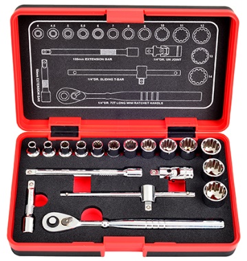 18Pcs Spline Socket Wrench Set