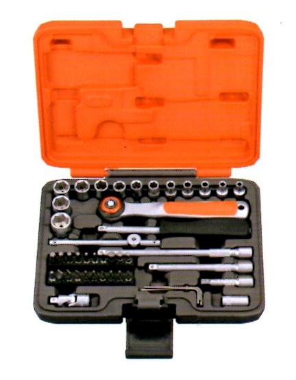 44Pcs 1/4 Dr. 60T/120T Ratchet & Socket Set